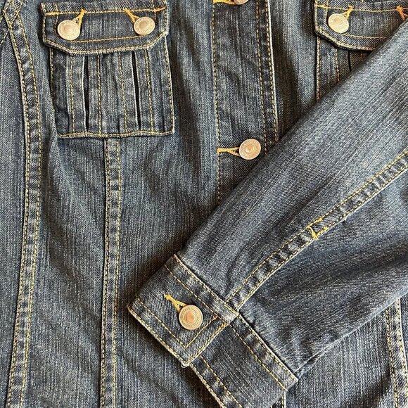 Vintage Liz Claiborne Denim Jean Jacket Size Large Petite - Picture 4 of 7